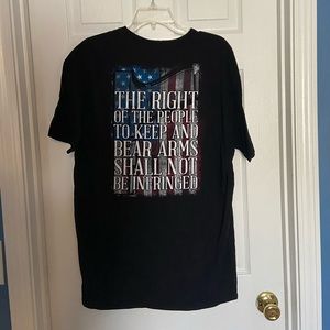 NINE LINE PATRIOTIC T-SHIRT SZ X-LARGE BLACK